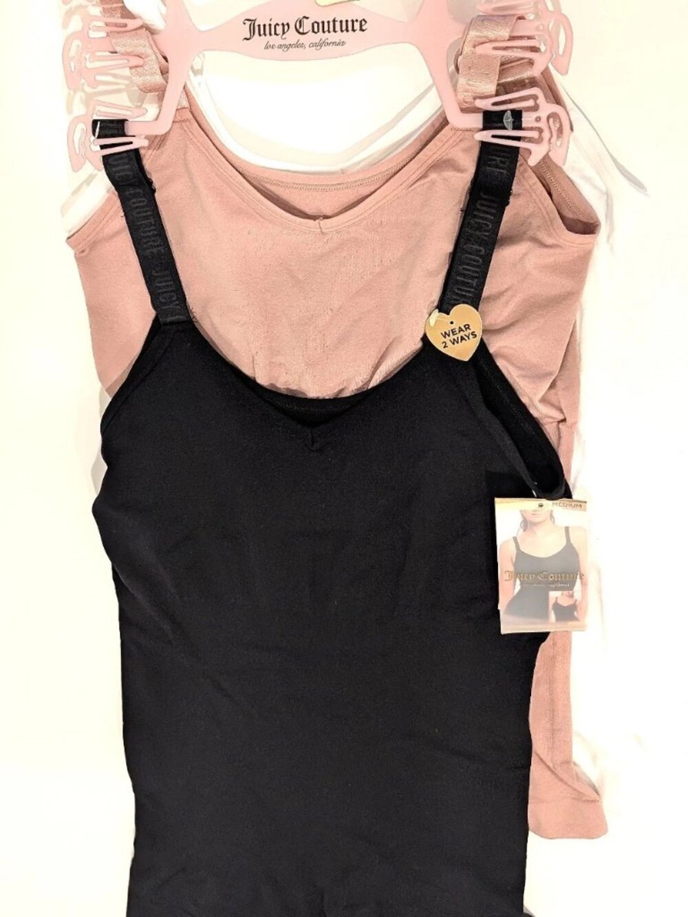 Juicy Couture 3 Pack Reversible Seamless Camisole Tanks NWT Medium